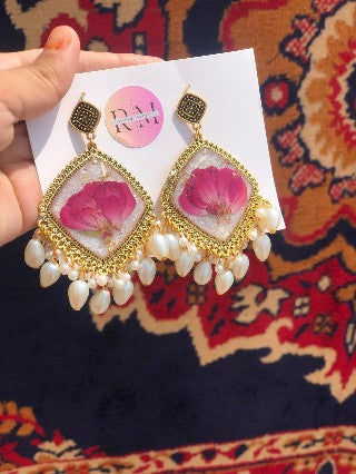 RESIN FLORAL JHUMKA